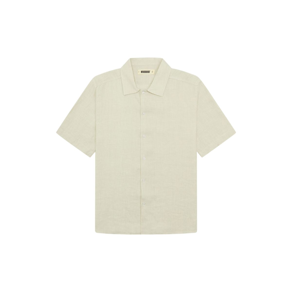 Woodbird Mens Banks Linen Shirt Beige