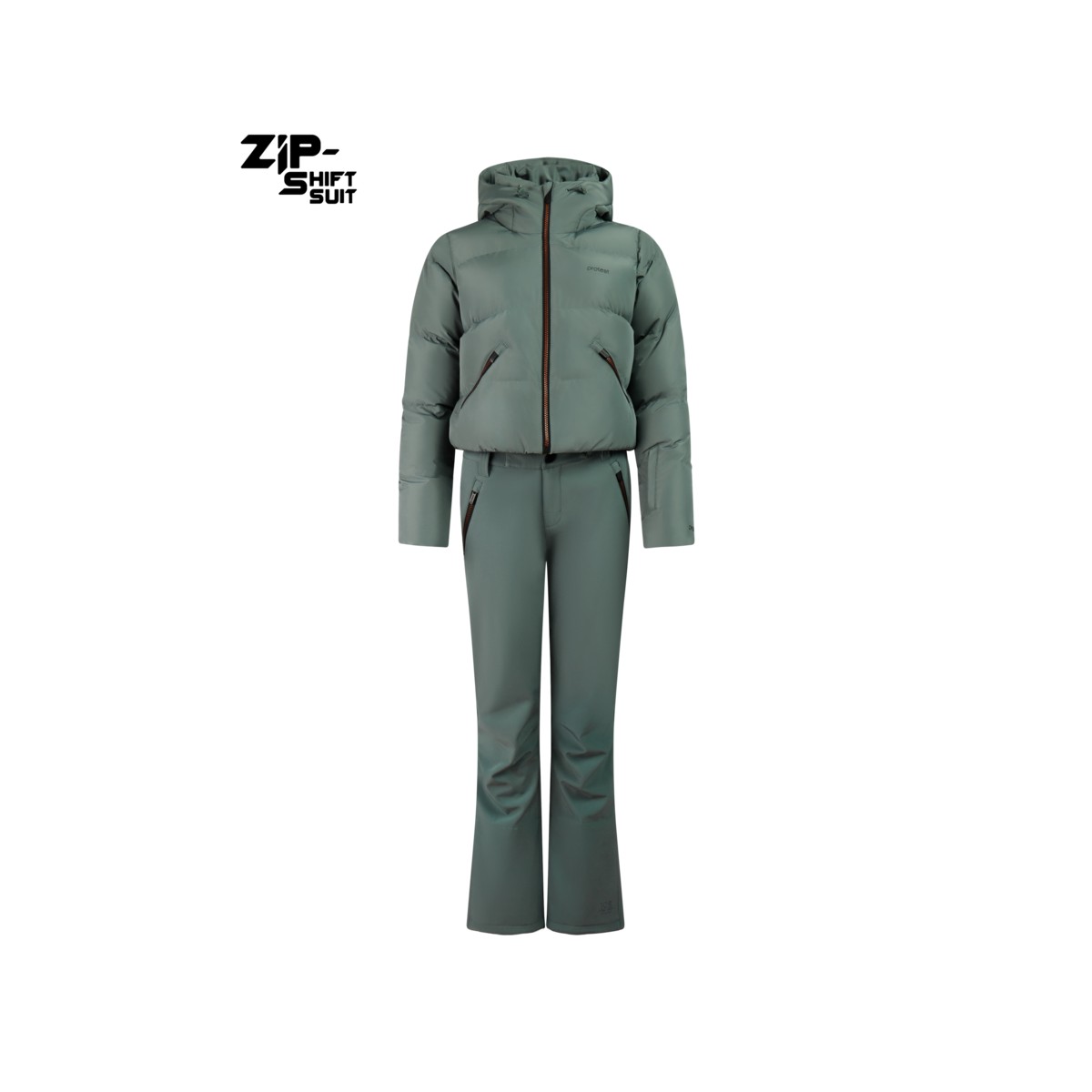Protest Womens Prtbuena Zipshift Snowsuit Vert | 251 Evergreen