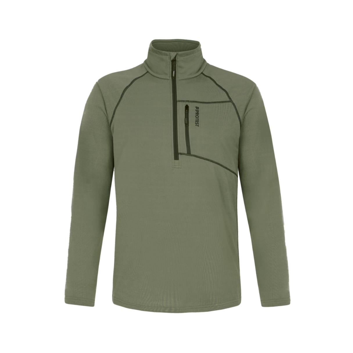 Protest Mens Prtrekody 1/4 Zip Active Top Groen