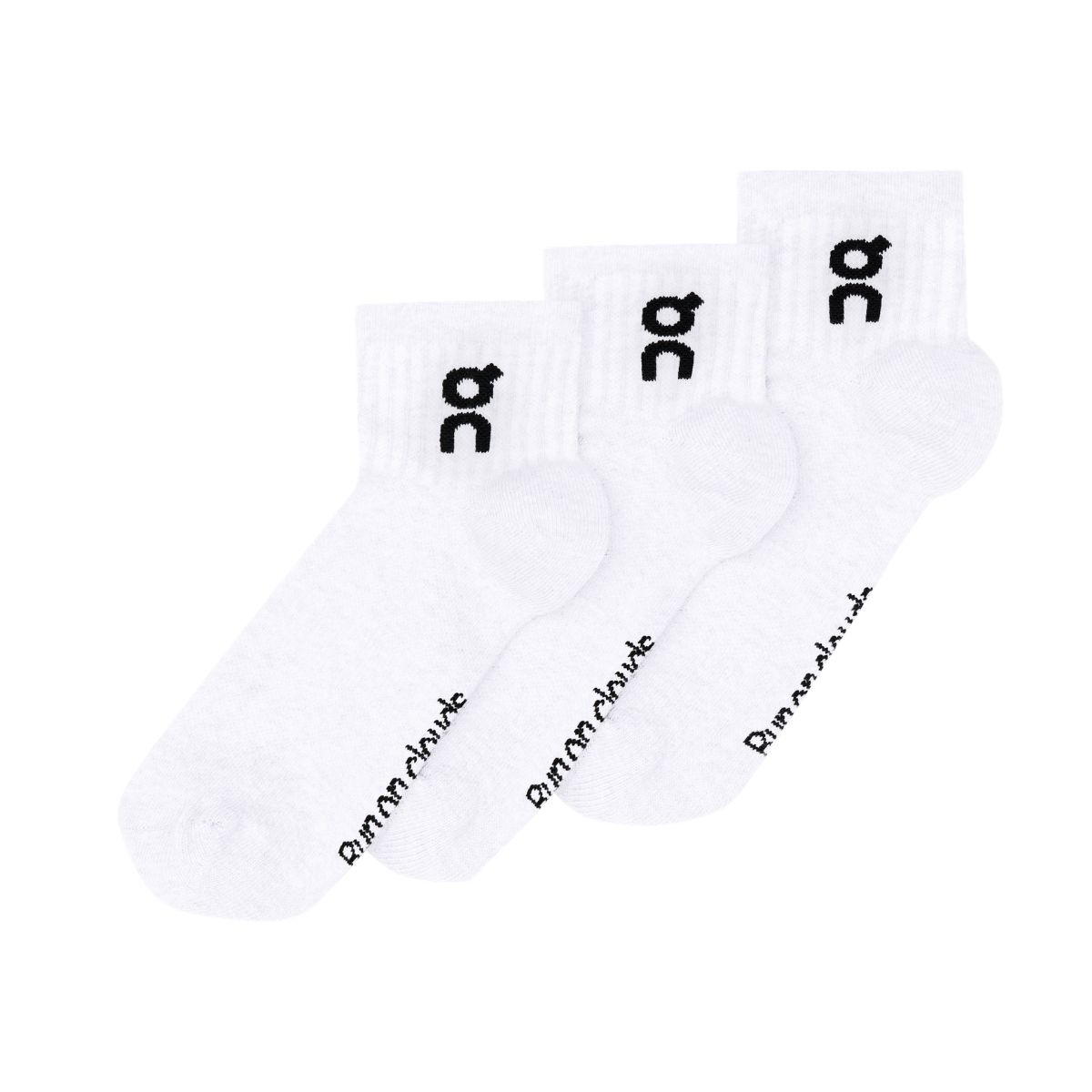 On Running Logo Sock Mid 3P Wit