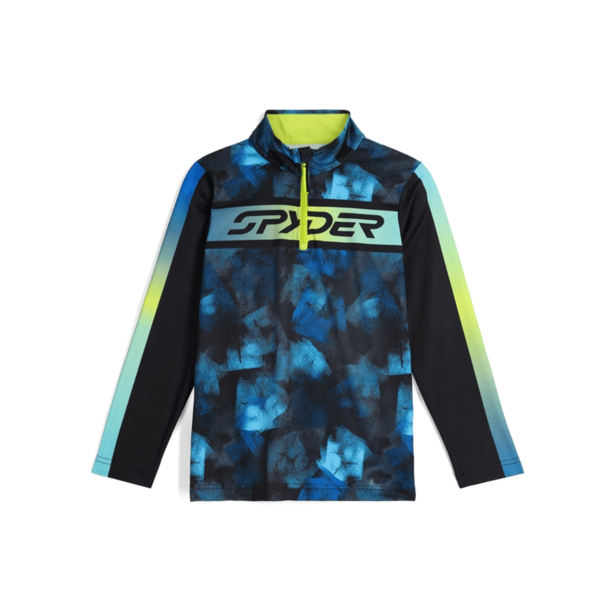 Spyder Boys Jacobs 1/2 Zip Bleu | Cobalt Block Camo