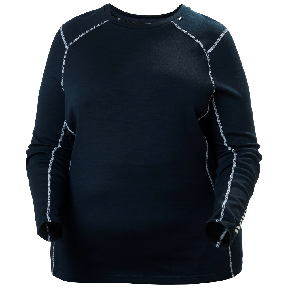 Helly Hansen Womens Lifa Merino Midwt Crew Plus Bleu Marine |