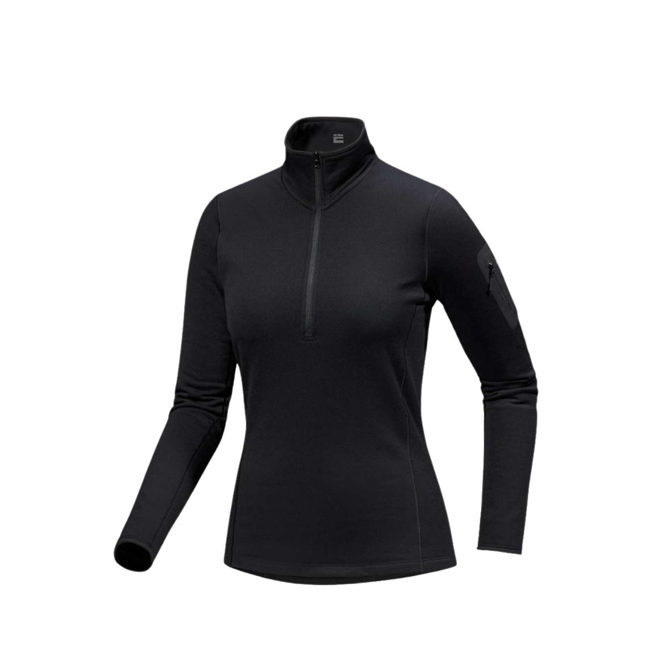 Arcteryx Womens Kyanite Baselayer Zip Neck Zwart