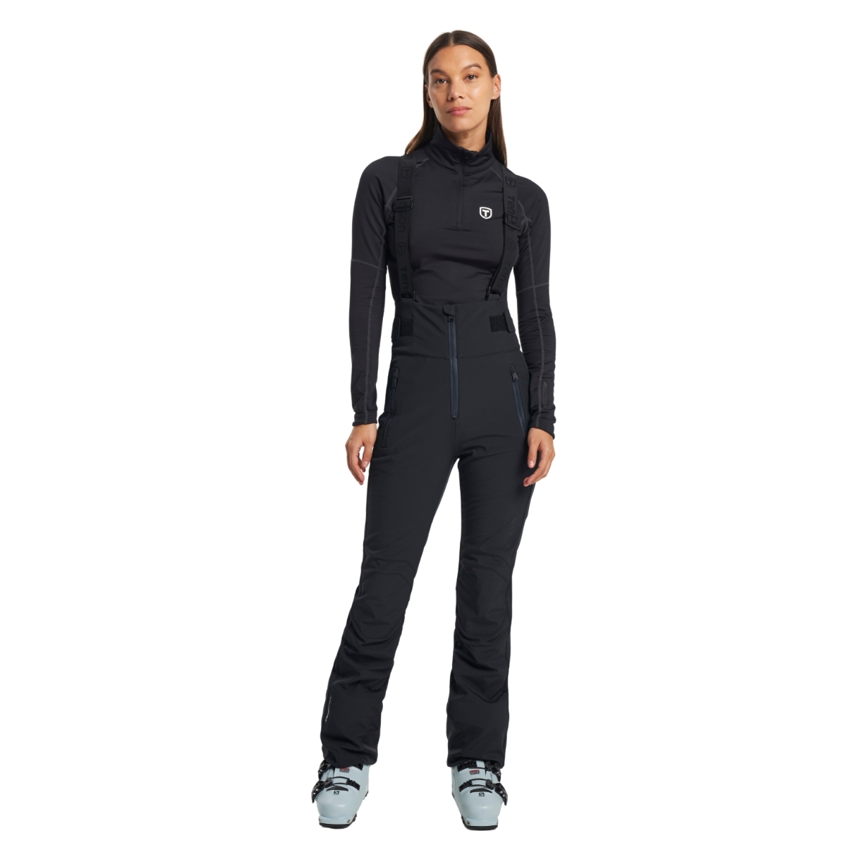 Tenson Womens Grace Softshell Bib Pants Zwart