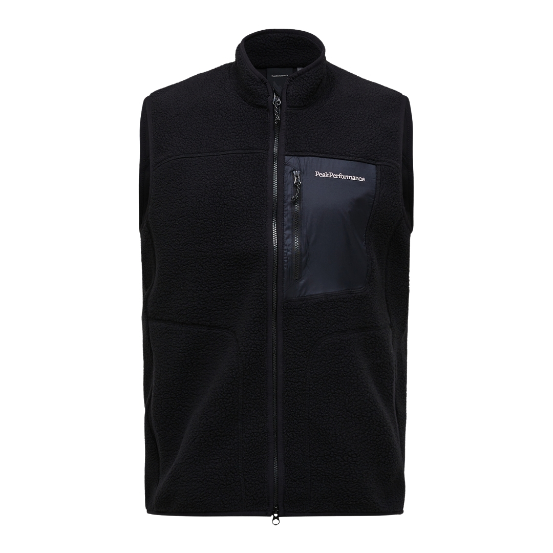 Peak Performance Mens NatureRush Pile Vest Zwart