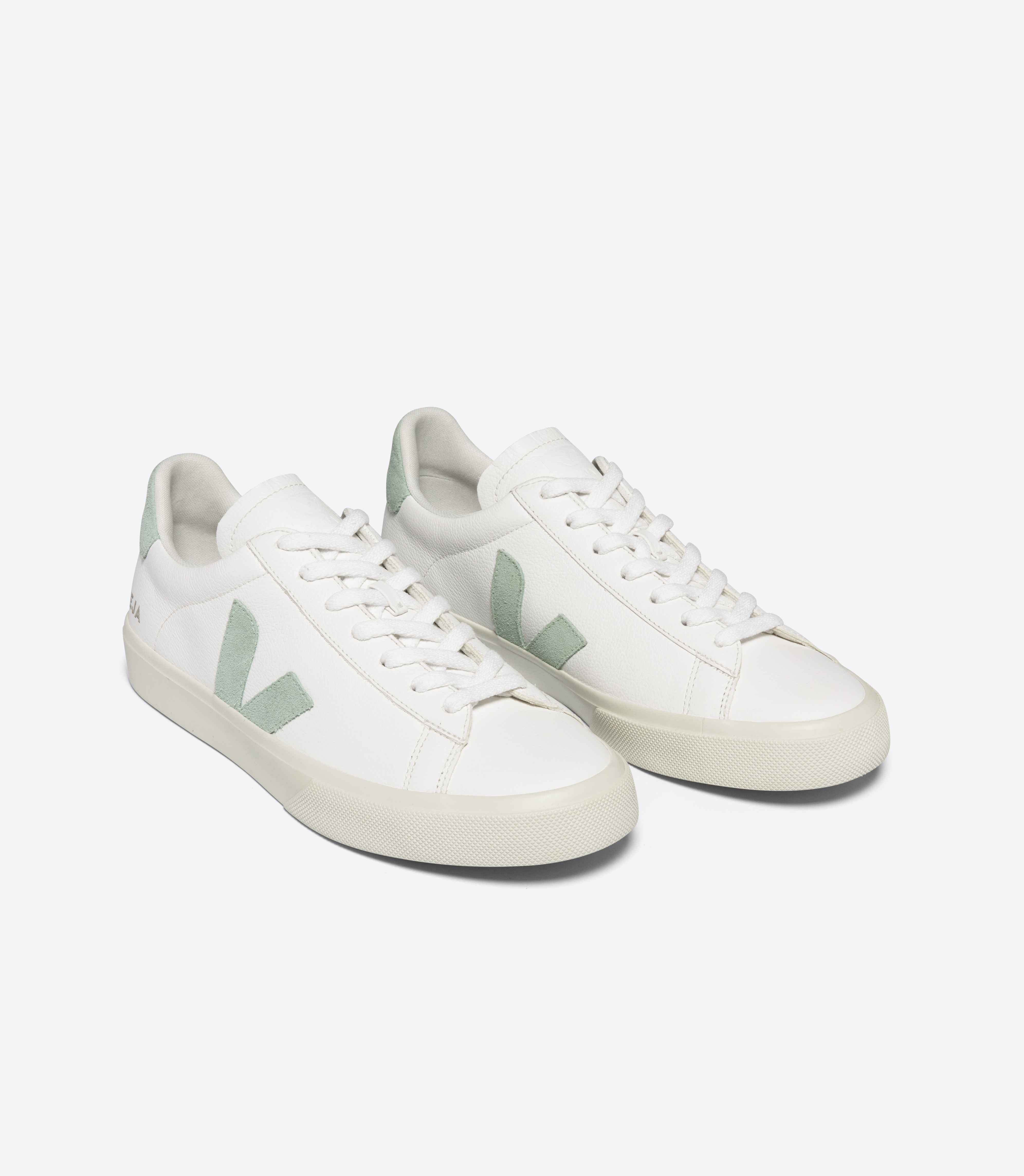Veja Womens Campo Chromefree Leather Vert Menthe | Ext_wht_matcha