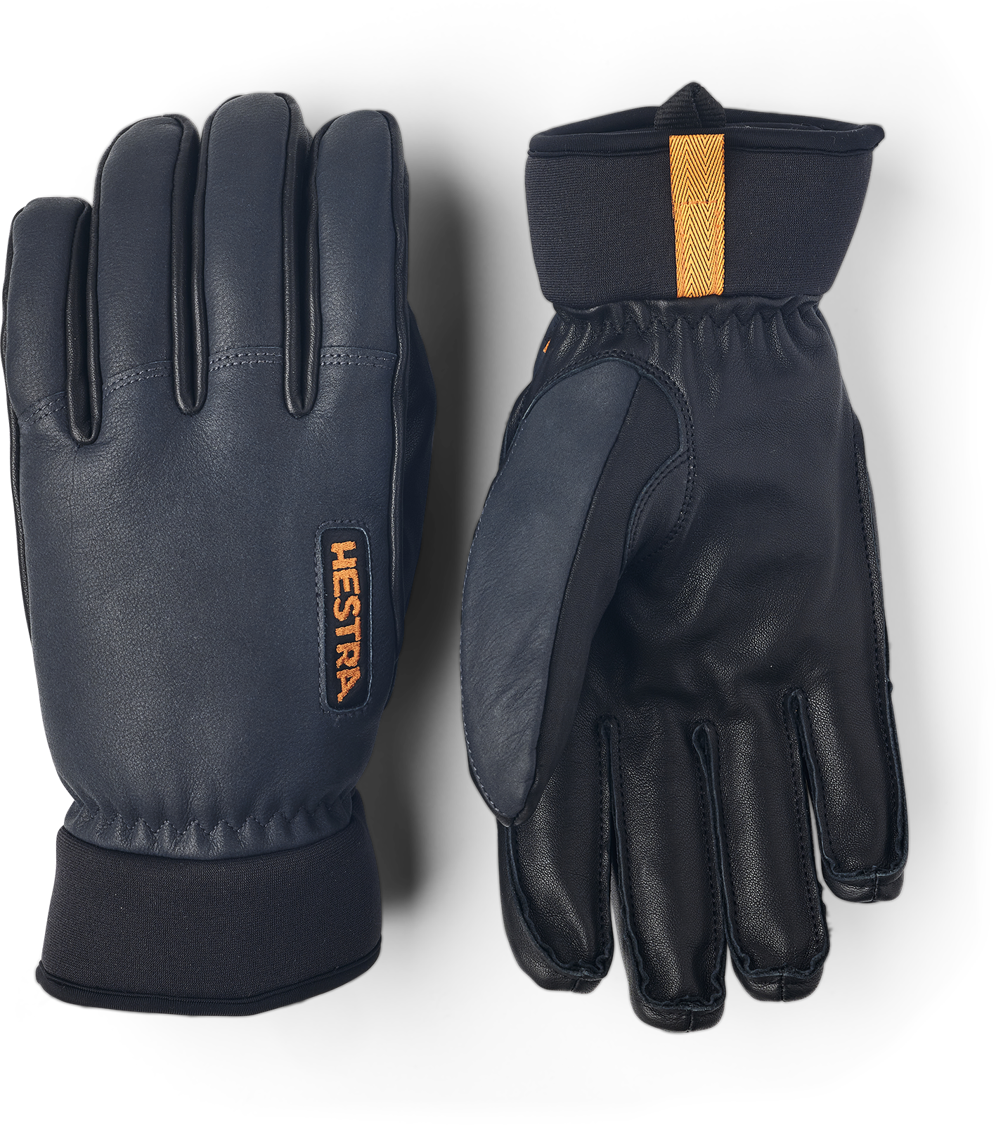 Hestra Army leather wool terry 5-finger Grijs