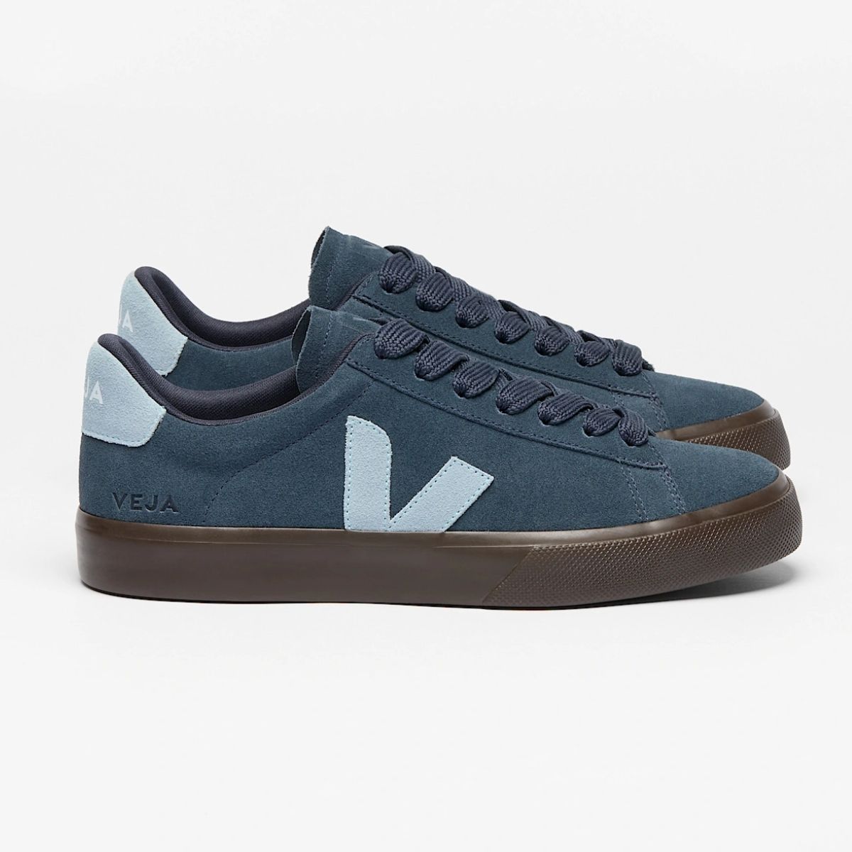 Veja Mens Campo Bold Suede Bleu Fonce | Nautico_steel_eagle