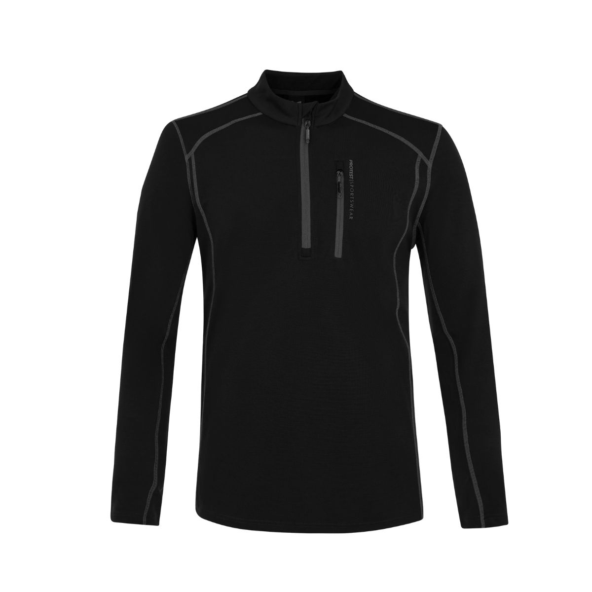 Protest Mens Prtkurano 1/4 Zip Top Zwart