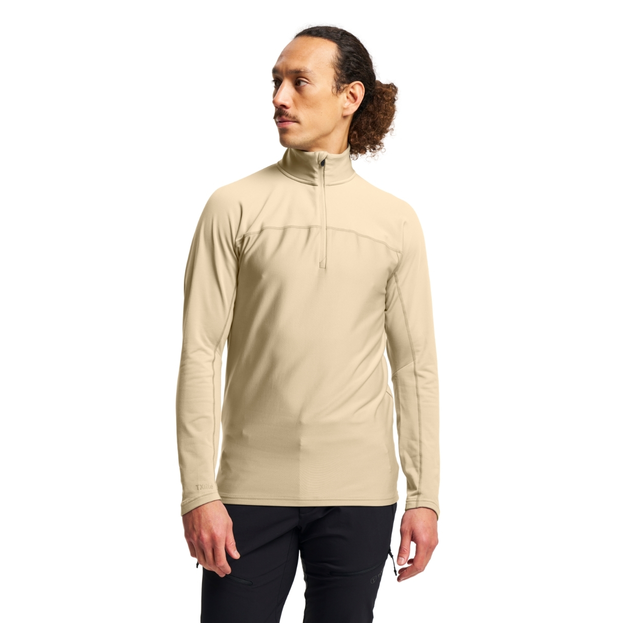 Tenson Mens Txlite Base Half Zip Beige