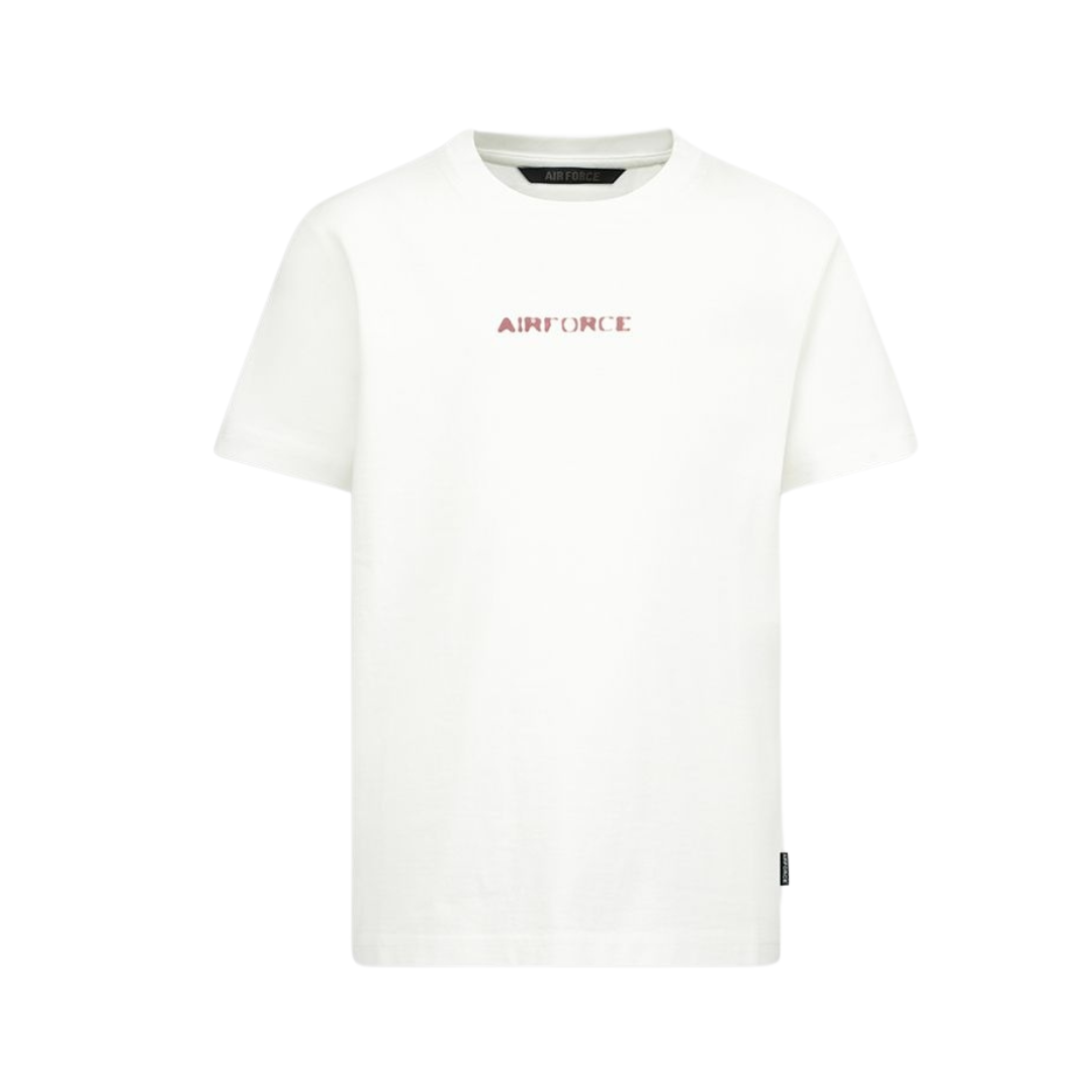 Airforce Mens Hazy Round T-Shirt Blanc | 100 Whitesienna