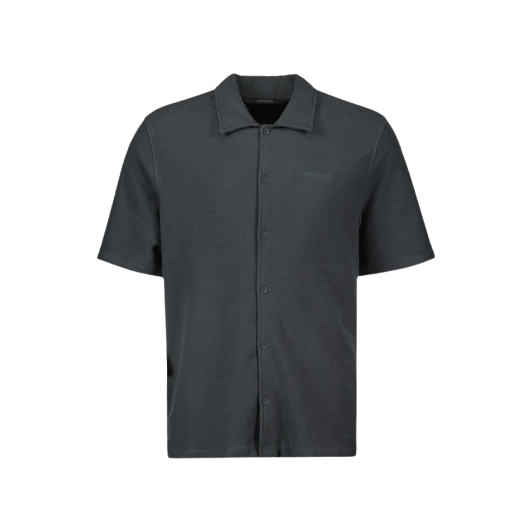 Airforce Mens Woven Short Sleeve Shirt Gris Fonce | 970_gun_metal