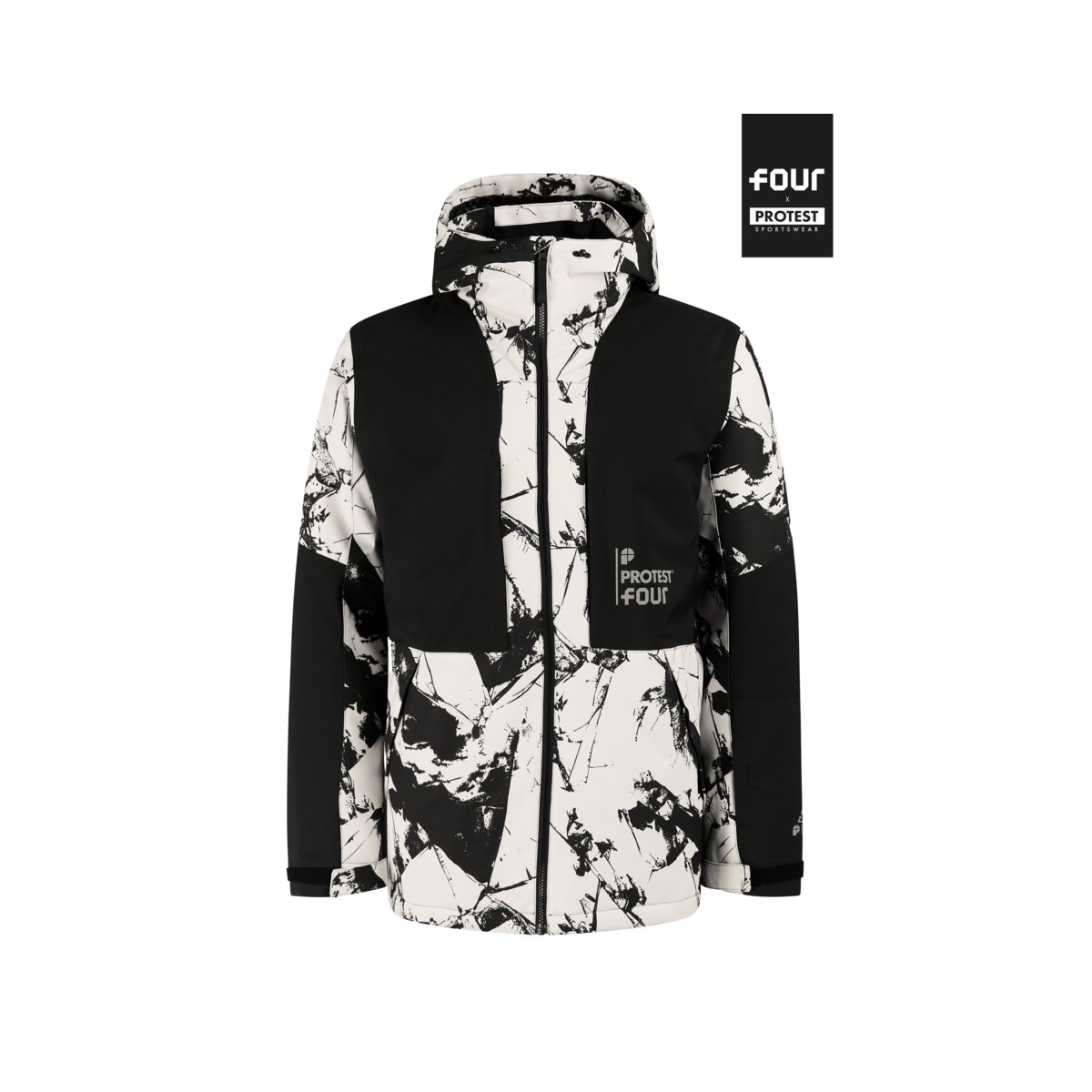 Protest Mens Prtxffaded Snowjacket Blanc |