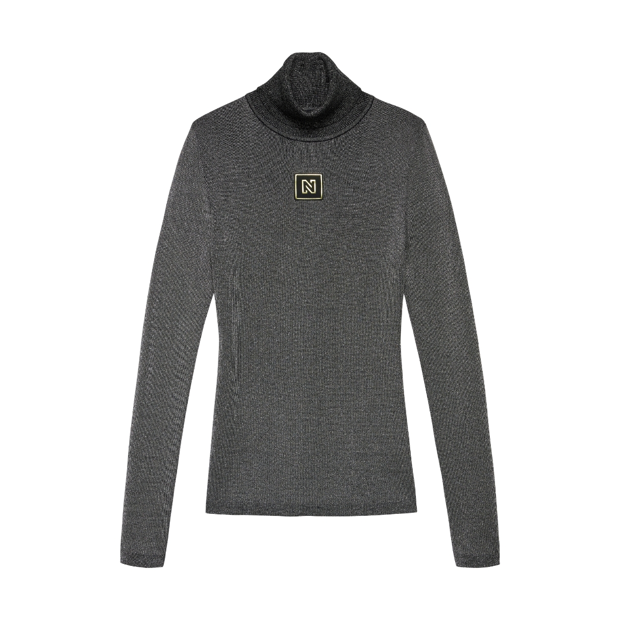 Nikkie Womens Noroton Shiny Turtleneck Noir |