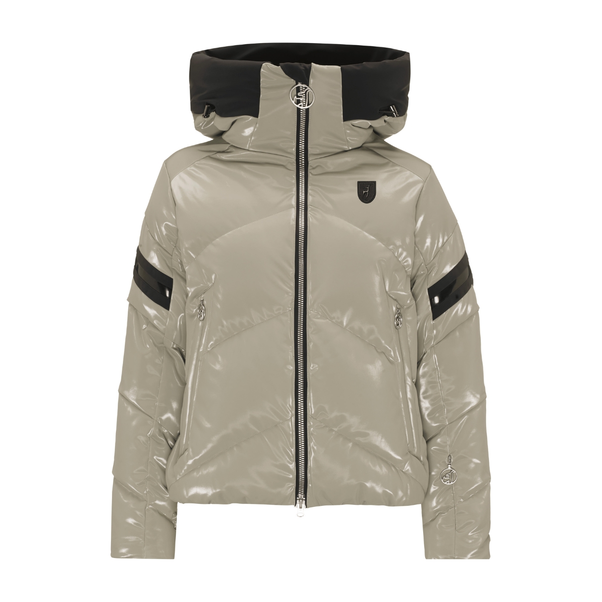 Toni Sailer Womens Helena Glimmer Ski Jacket Beige