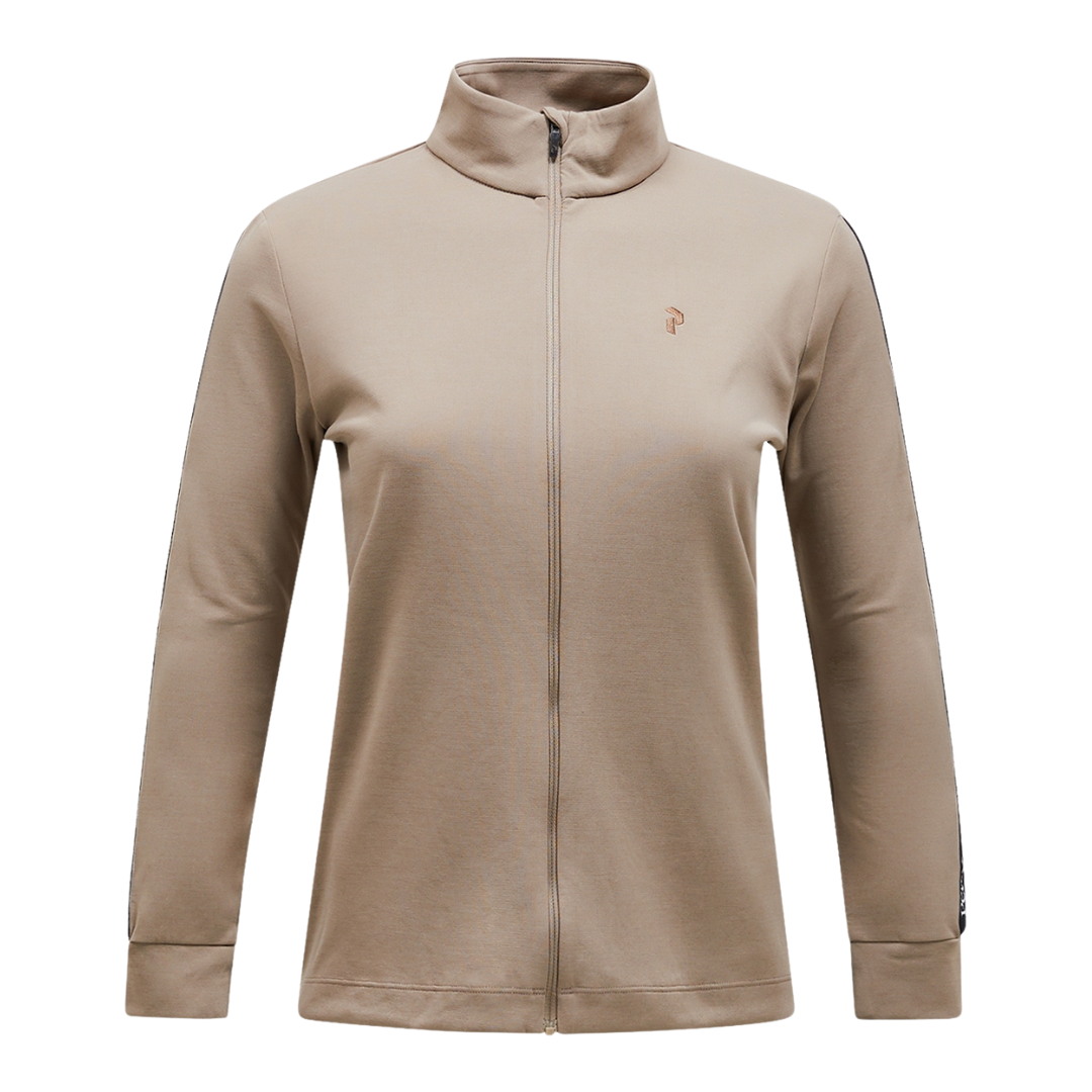 Peak Performance Womens Turf Zip LS Beige