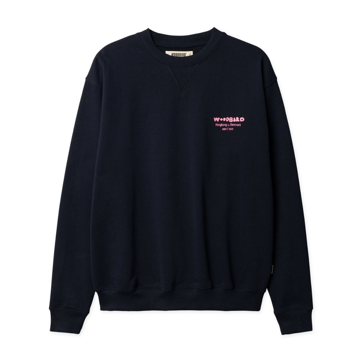 Woodbird Mens WBCane Wok Crew Marineblauw