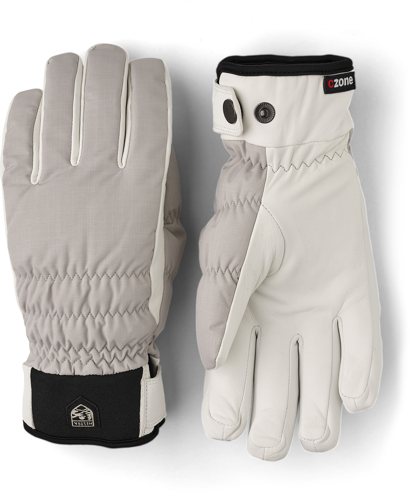 Hestra Luomi CZone Female – 5 finger Gris Clair