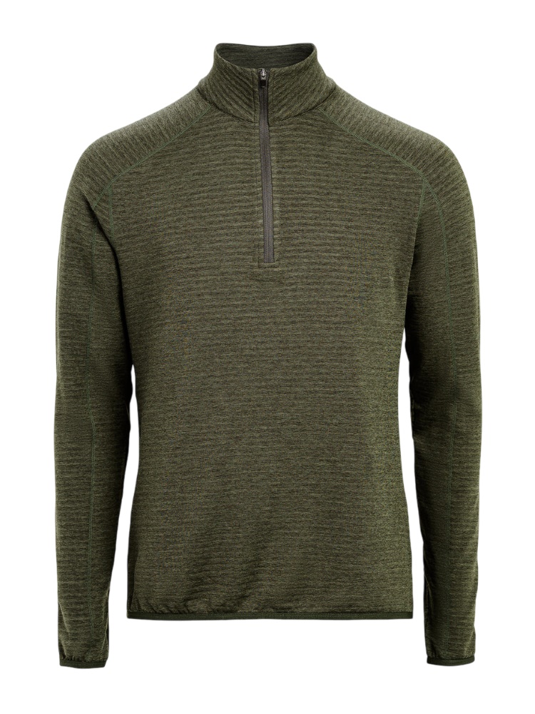 The Mountain Studio Mens Light Tech Fleece Half Zip Groen