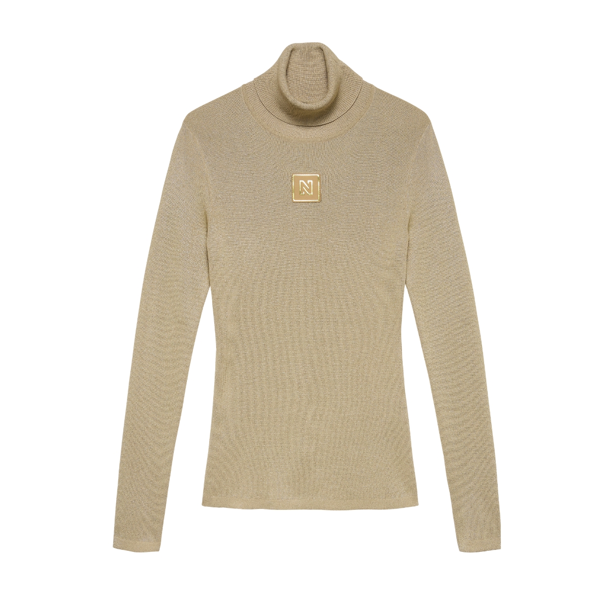 Nikkie Womens Noroton Shiny Turtleneck Goud