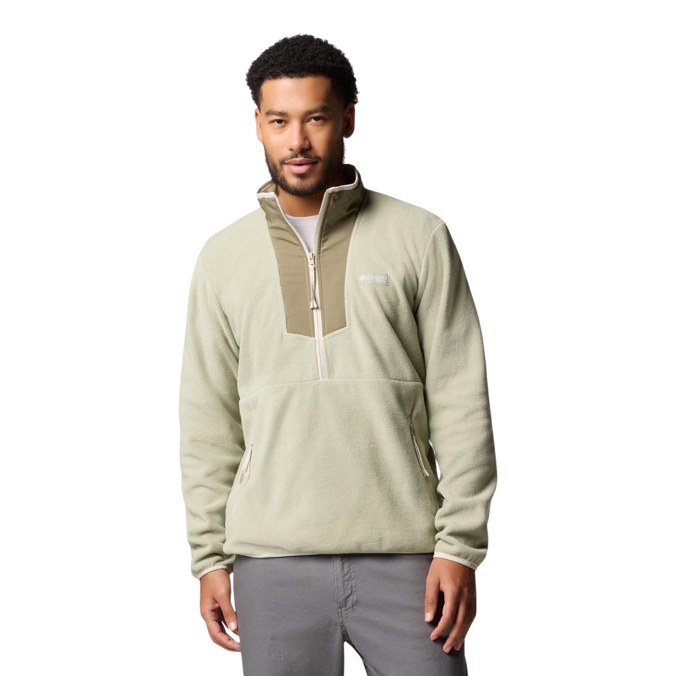 Columbia Mens Sequoia Grove Full Zip Fleece Vert Clair | 348 – Safari
