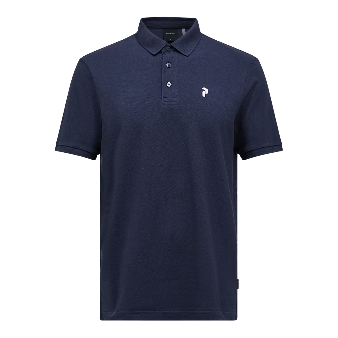 Peak Performance Mens Classic Cotton Polo Bleu Fonce