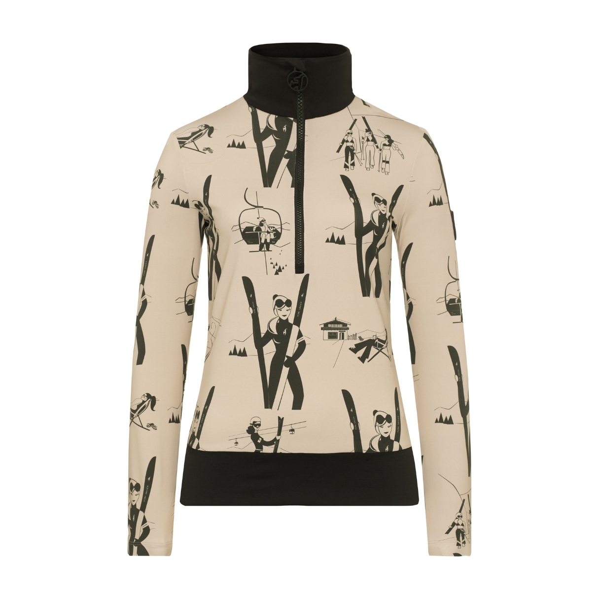 Toni Sailer Womens Wieka Print First Layer Beige