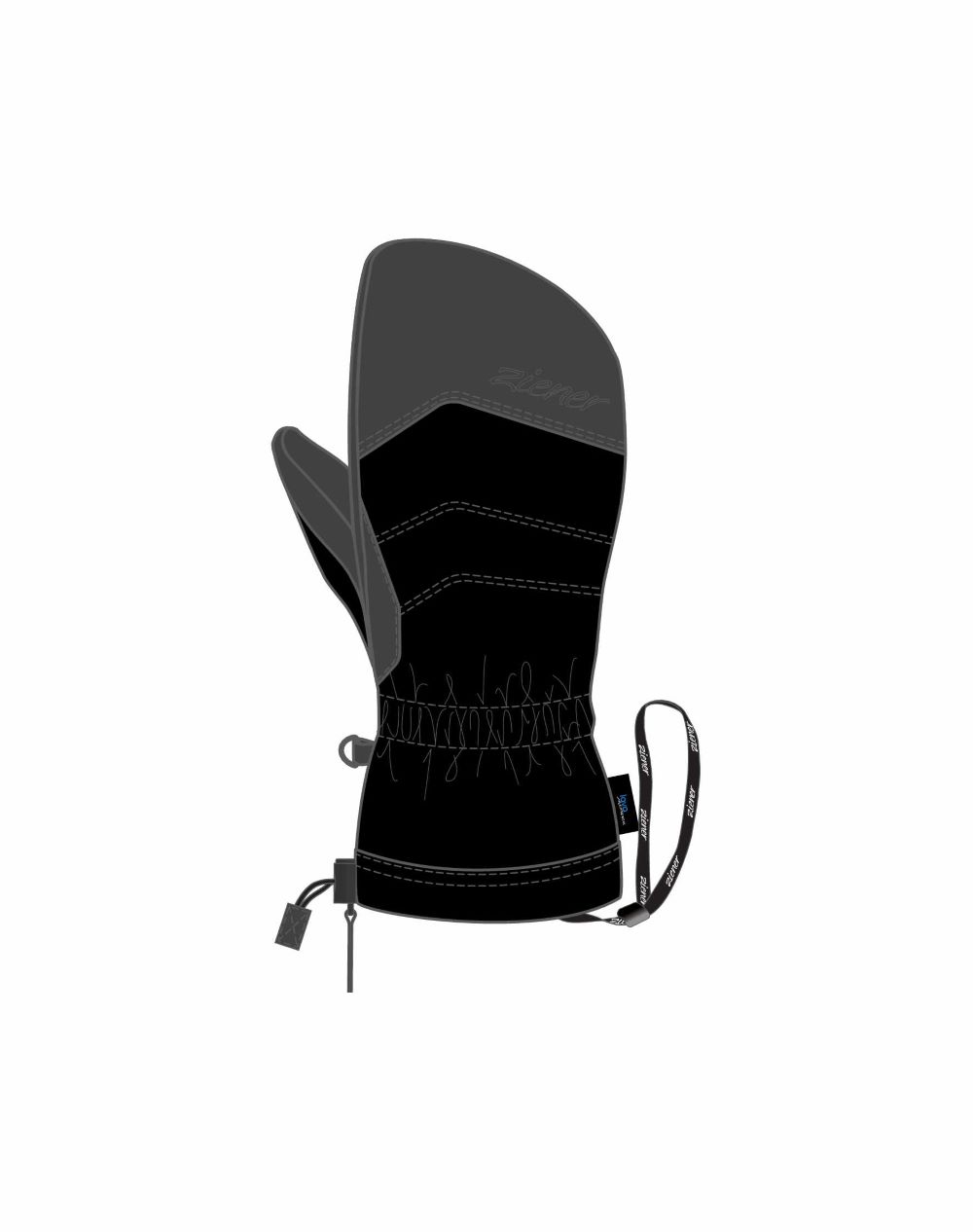 Ziener Kilati AsR Aw Mitten Lady Glove Zwart