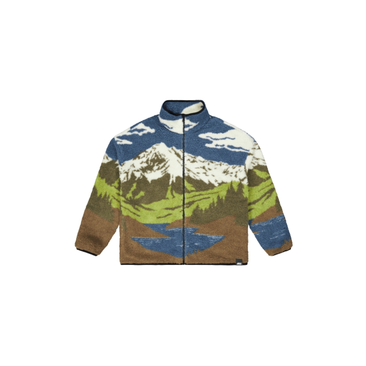 Picture Mens Hafdals Zip Fleece Dessin Bleu | Cloudy Landscape