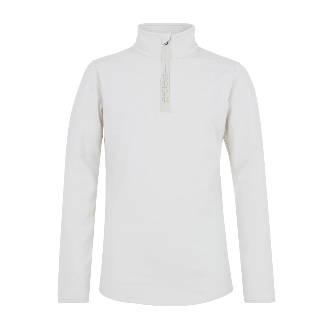 Protest Girls Fabrizoy Jr 1/4 Zip Top Blanc | 106 Kit Offwhite