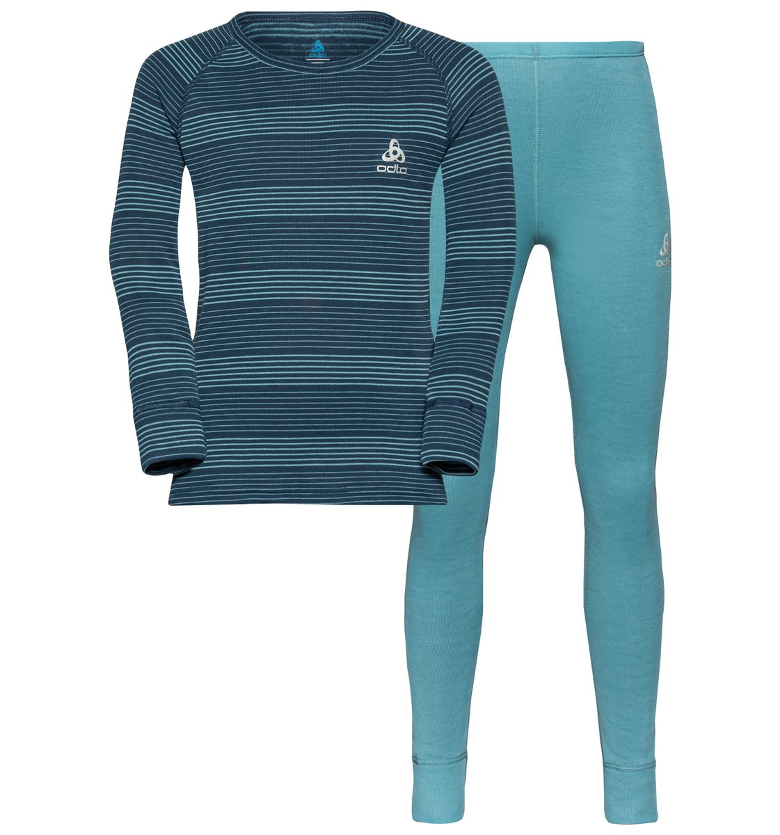 Odlo Y Set Long Active Warm Eco Set Blauw