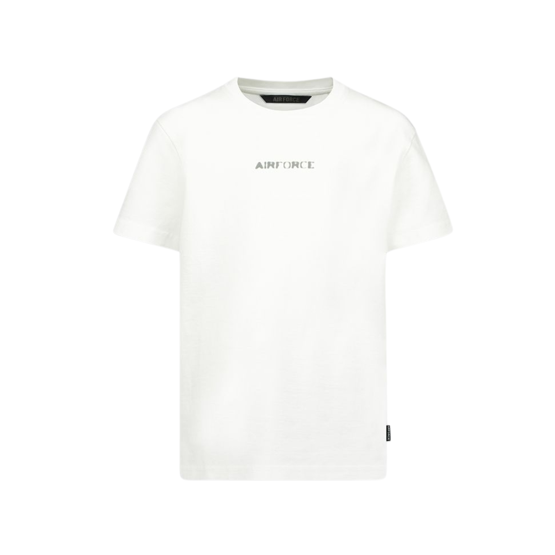 Airforce Mens Hazy Round T-Shirt Blanc | 100 Whitepewter