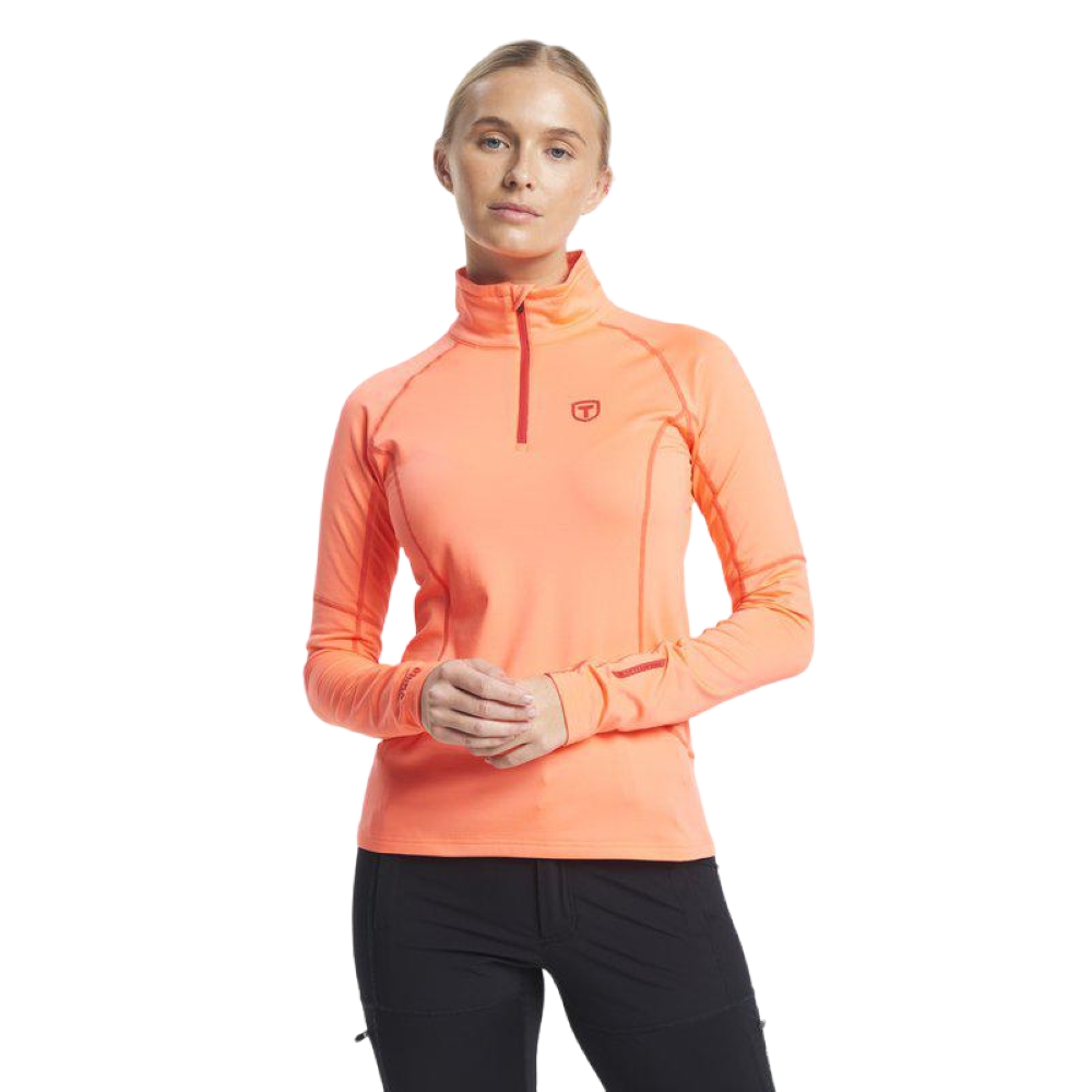 Tenson Womens TXlite Half Zip Koraal