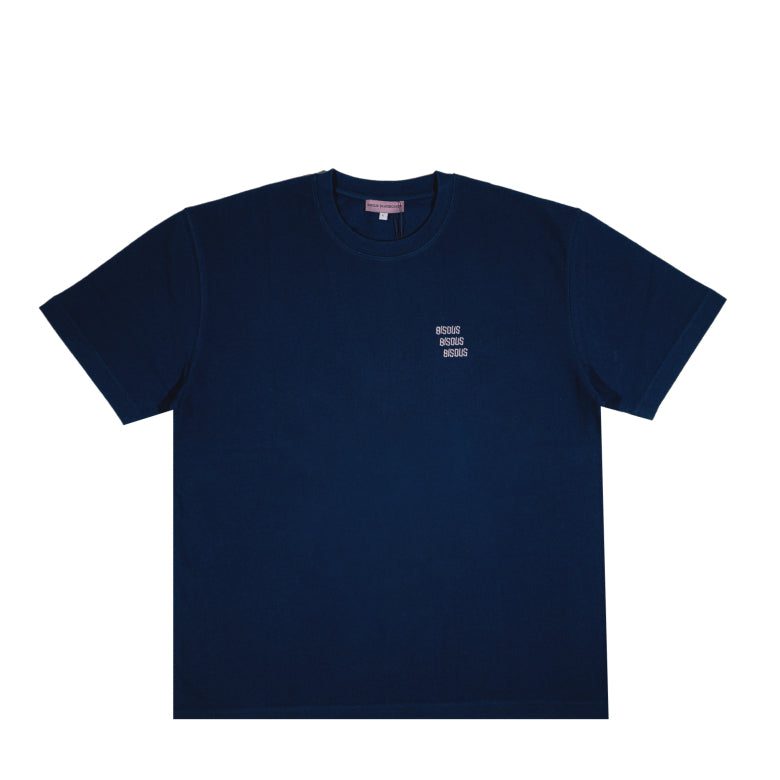 Bisous Skateboards T-shirts Piquet Basic Marineblauw