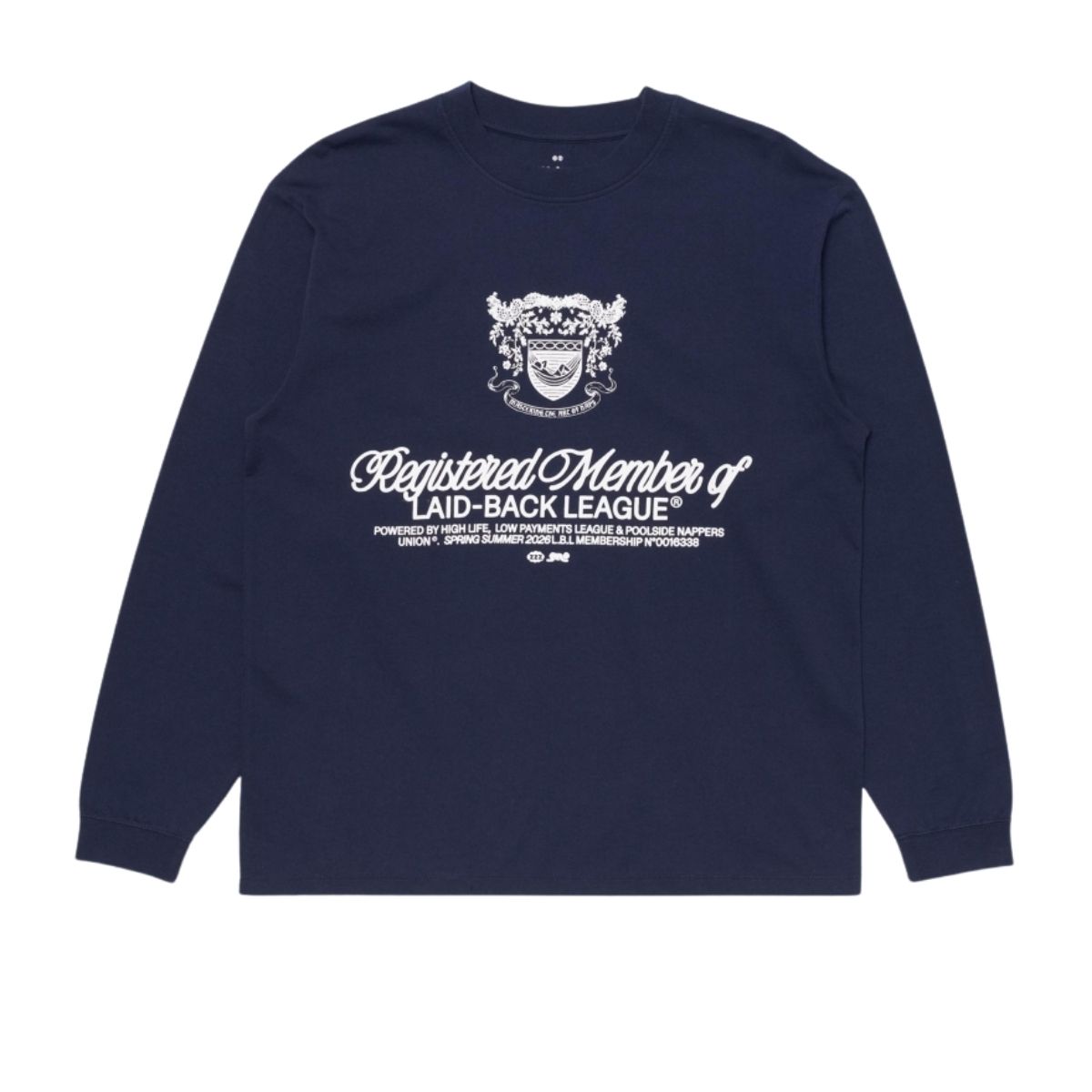 Edwin Europe Mens Laid-Back League TS LS Blauw
