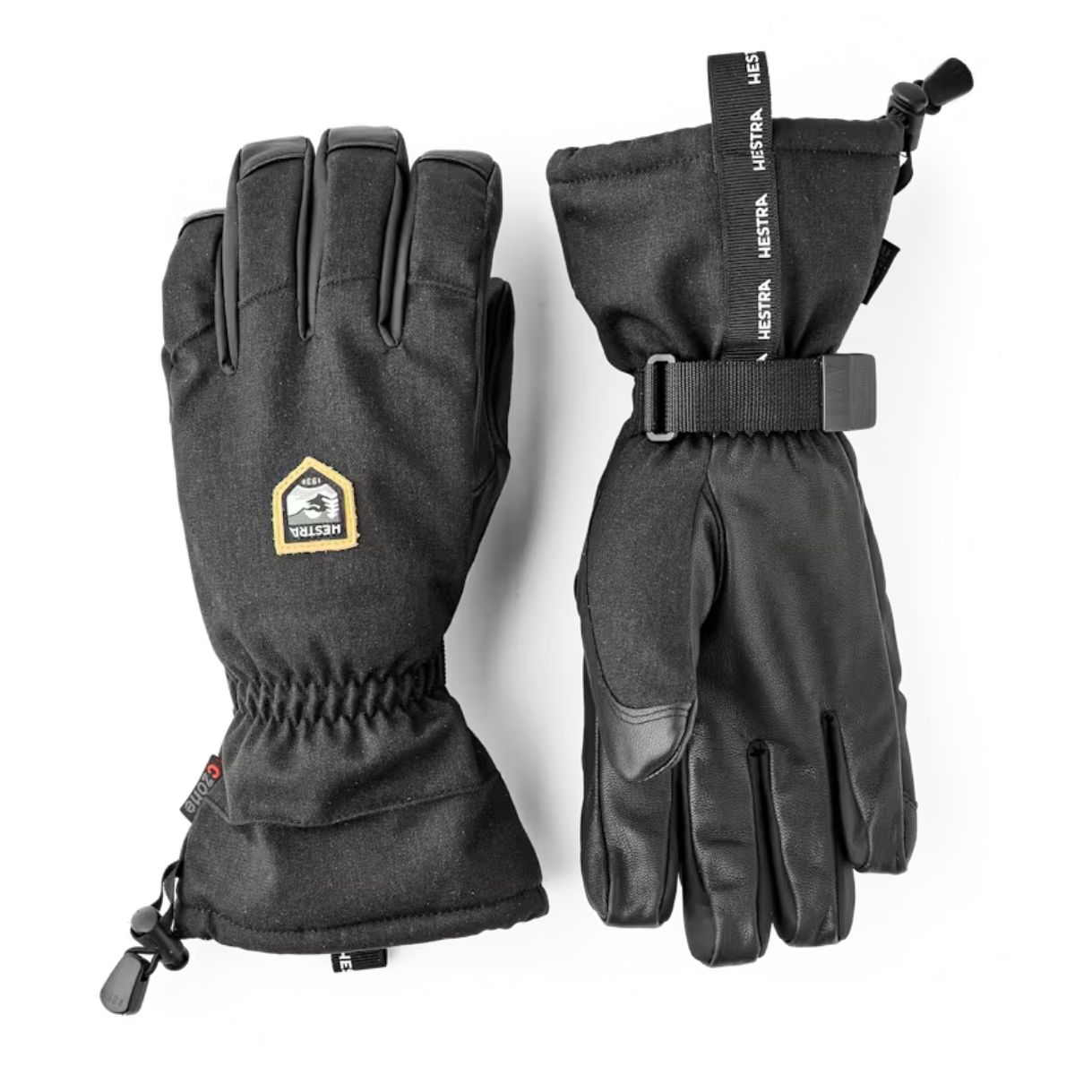 Hestra CZone Mountain – 5 finger Zwart
