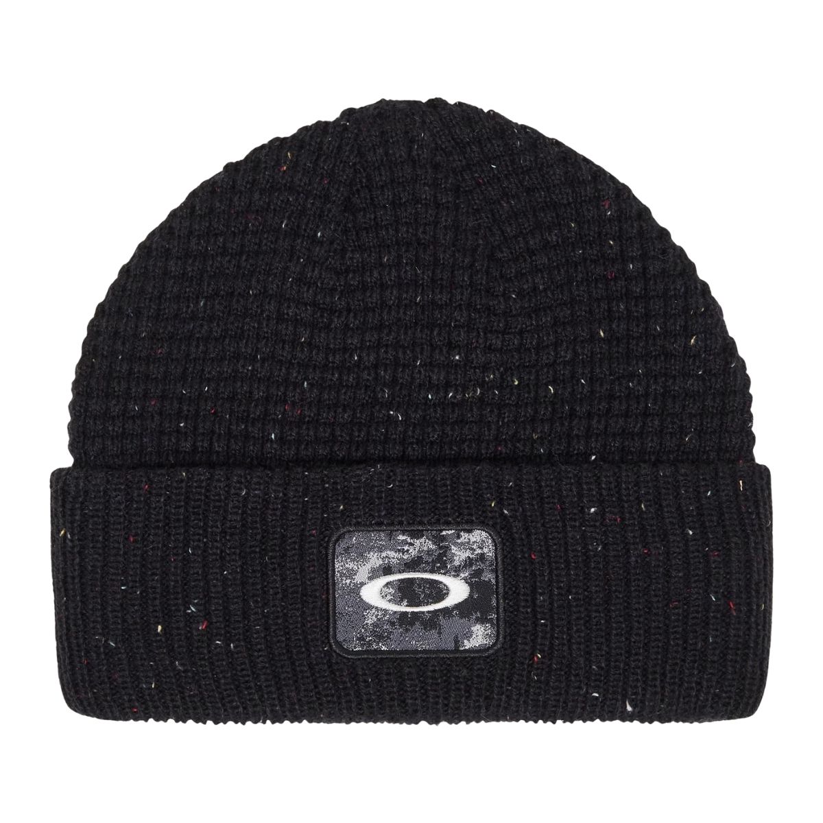 Oakley Ellipse Patch Waffle Beanie Noir | 02e Blackout