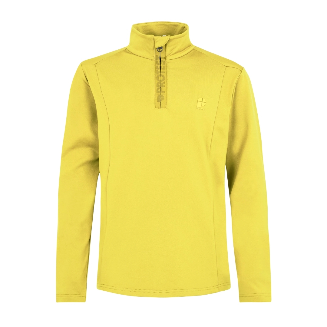 Protest Boys Rewillowy Jr 1/4 Zip Active Top Citron Vert | 741 Lime Splash