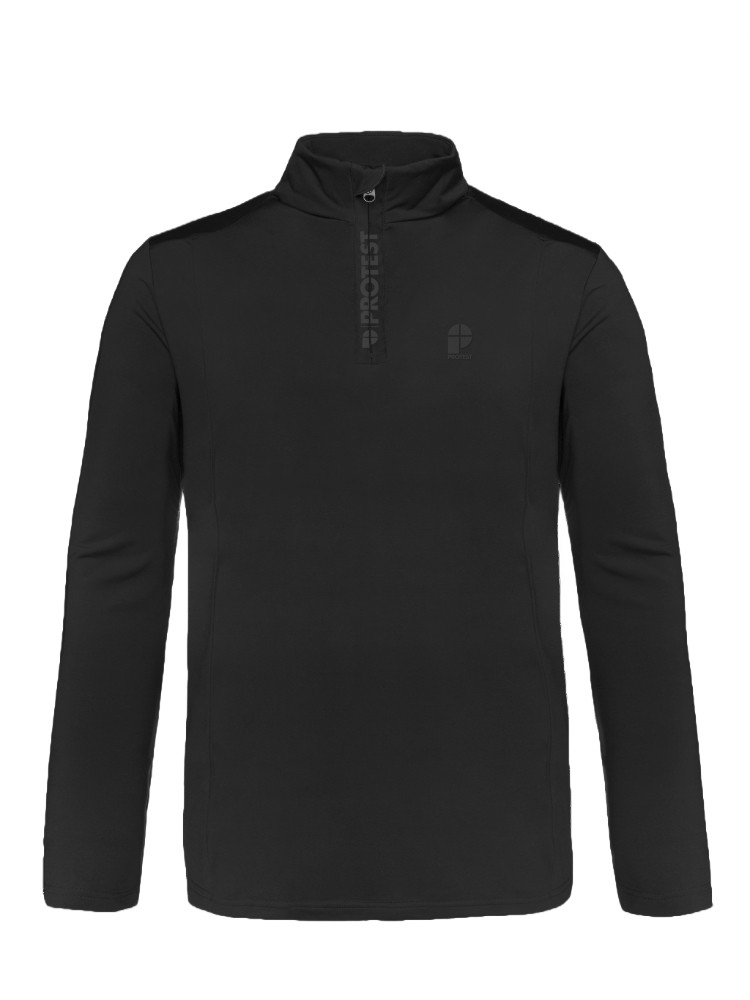 Protest Mens Rewill 1/4 Zip Top Zwart