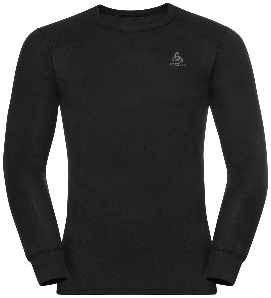 Odlo Mens BL Top Crew Neck L/S Active Warm Zwart