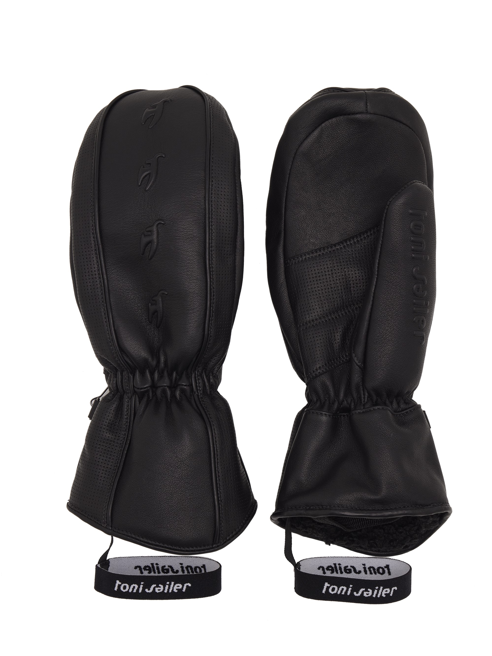 Toni Sailer Womens Jewls Leather Mitten Zwart