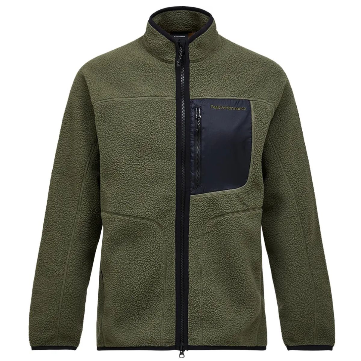 Peak Performance Mens NatureRush Pile Zip Jacket Vert | Pendarosa Pine