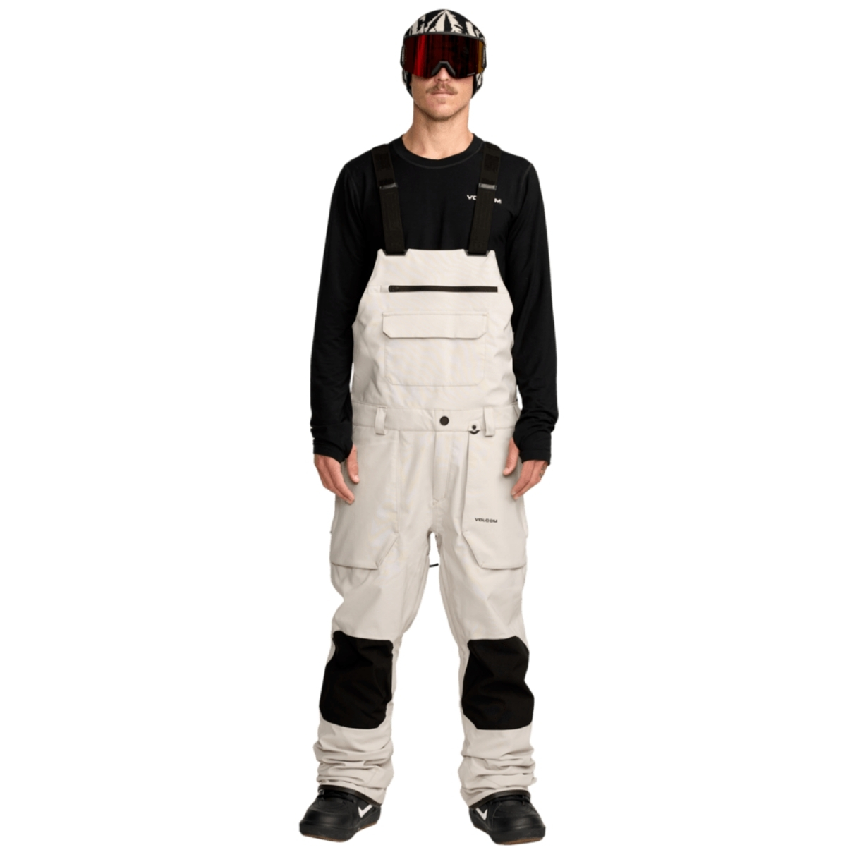 Volcom Mens Roan Bib Overall Beige
