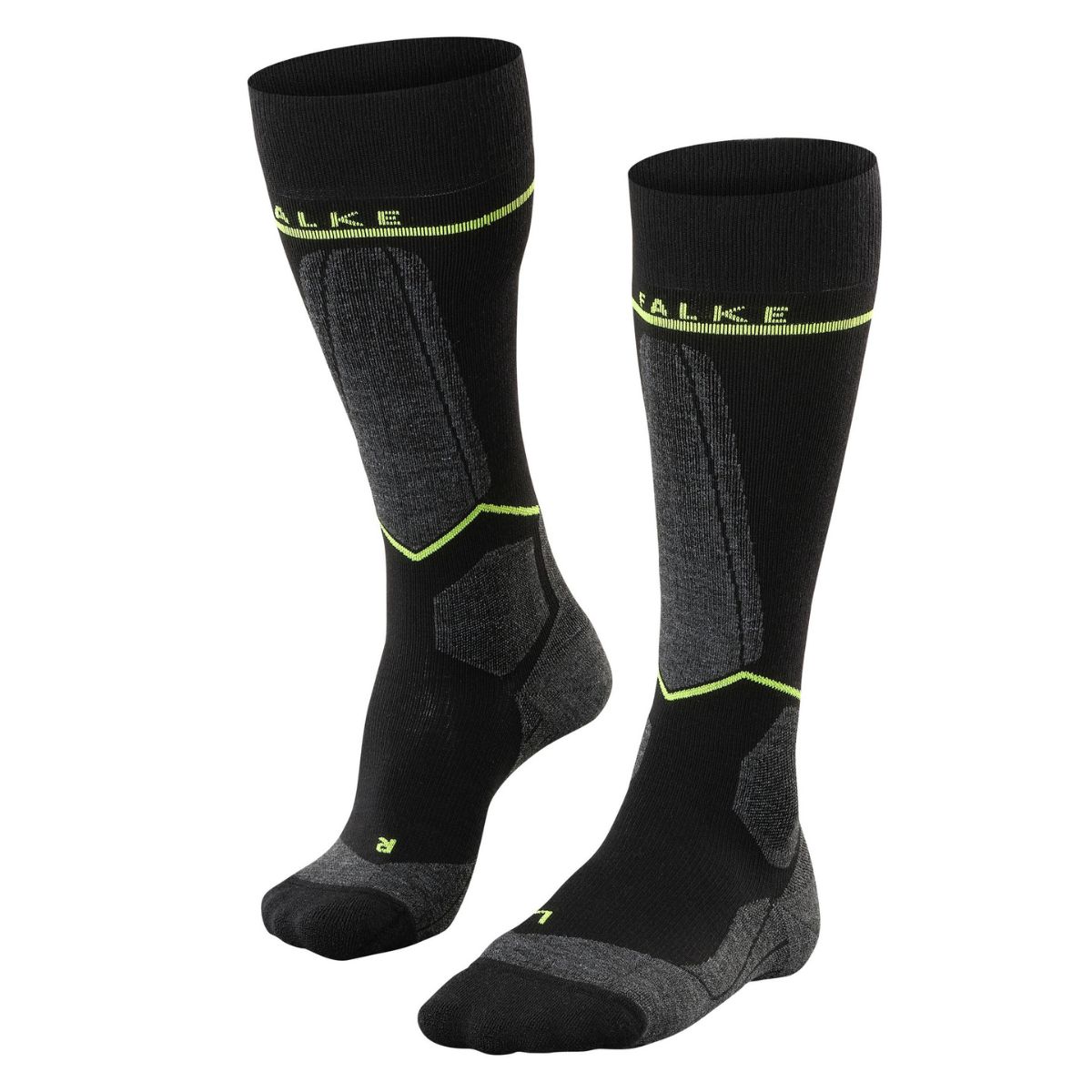 Falke SK Compression Wool Dessin Noir | 3171_black_lightning