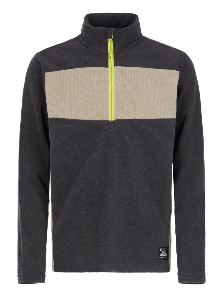 Protest Boys Prtmarnix Jr 1/4 Zip Active Top Gris Fonce