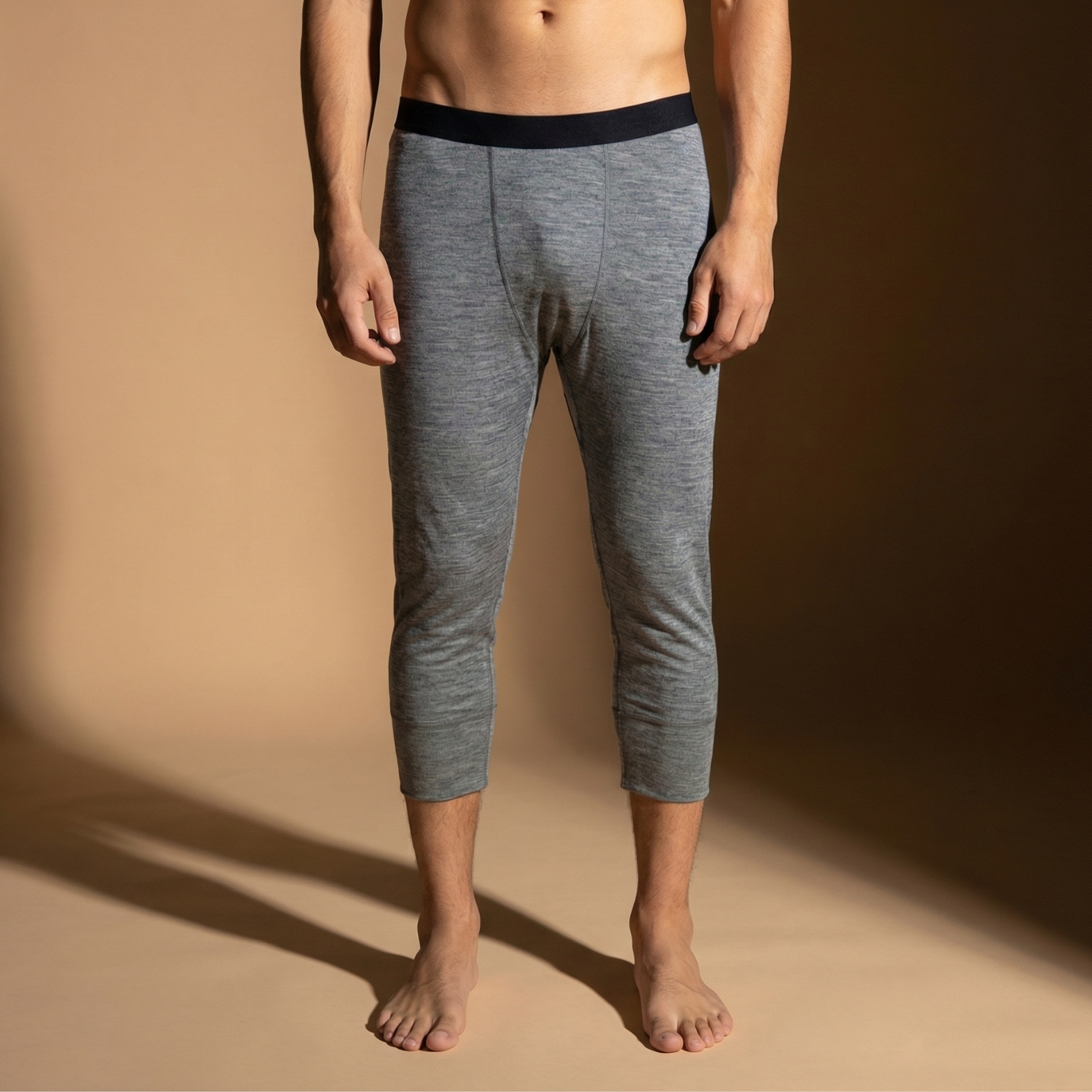 Lynce Mens Premium Merino 3/4 Pant Grijs