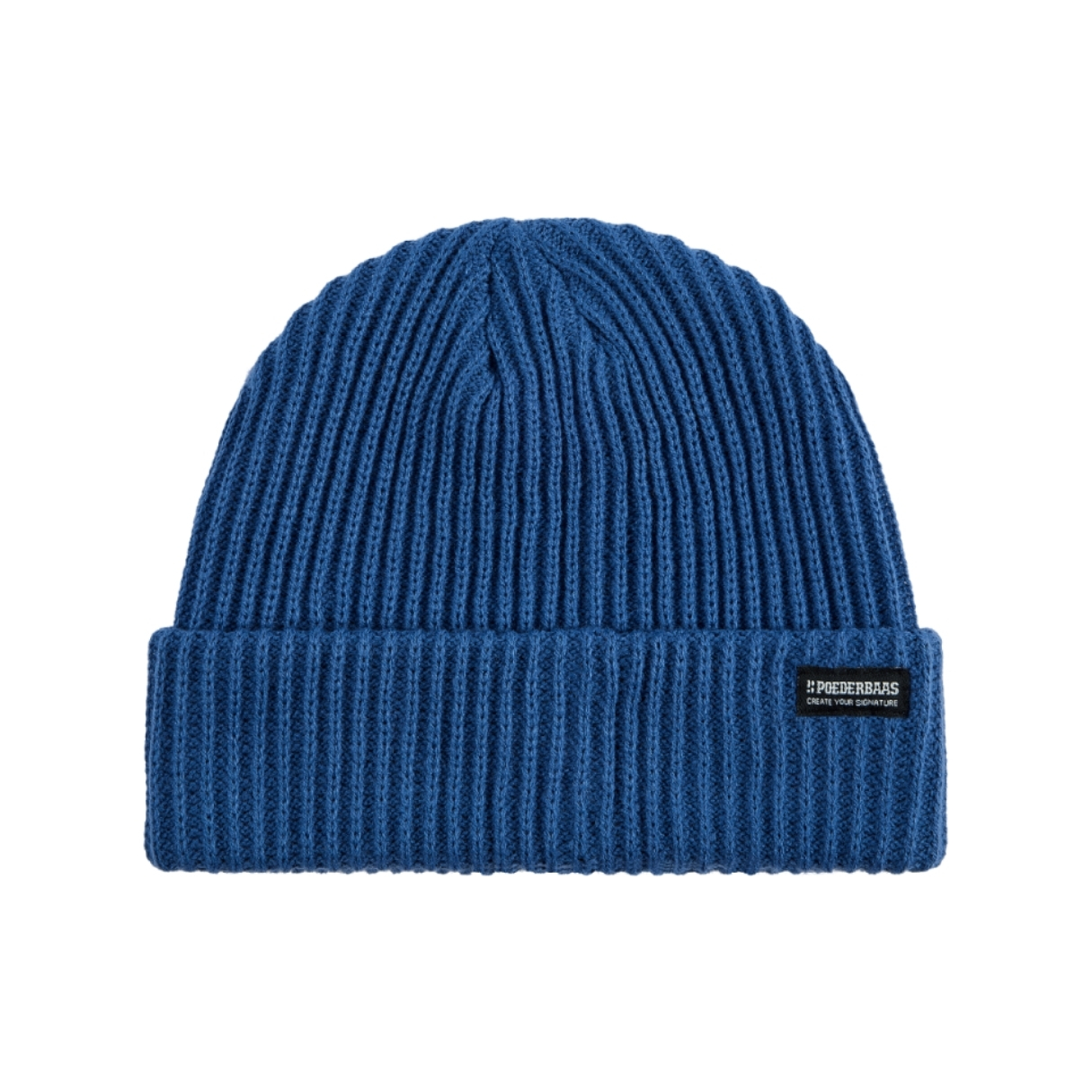 Poederbaas Royal Rib Beanie Blauw