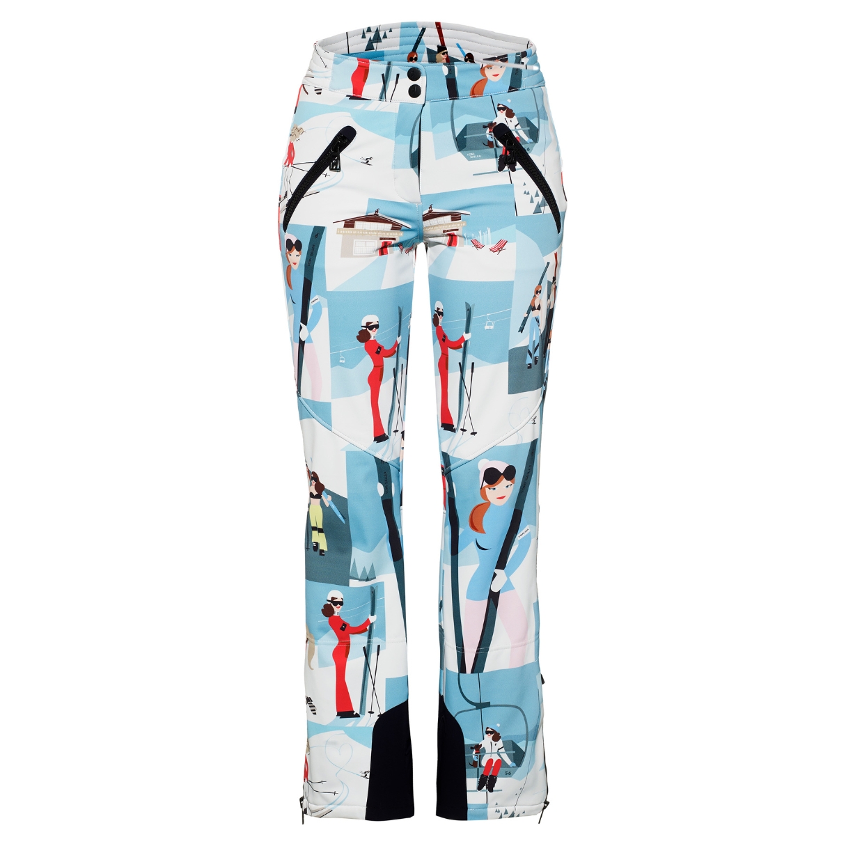 Toni Sailer Womens Ella Print Jet Pants Zwart