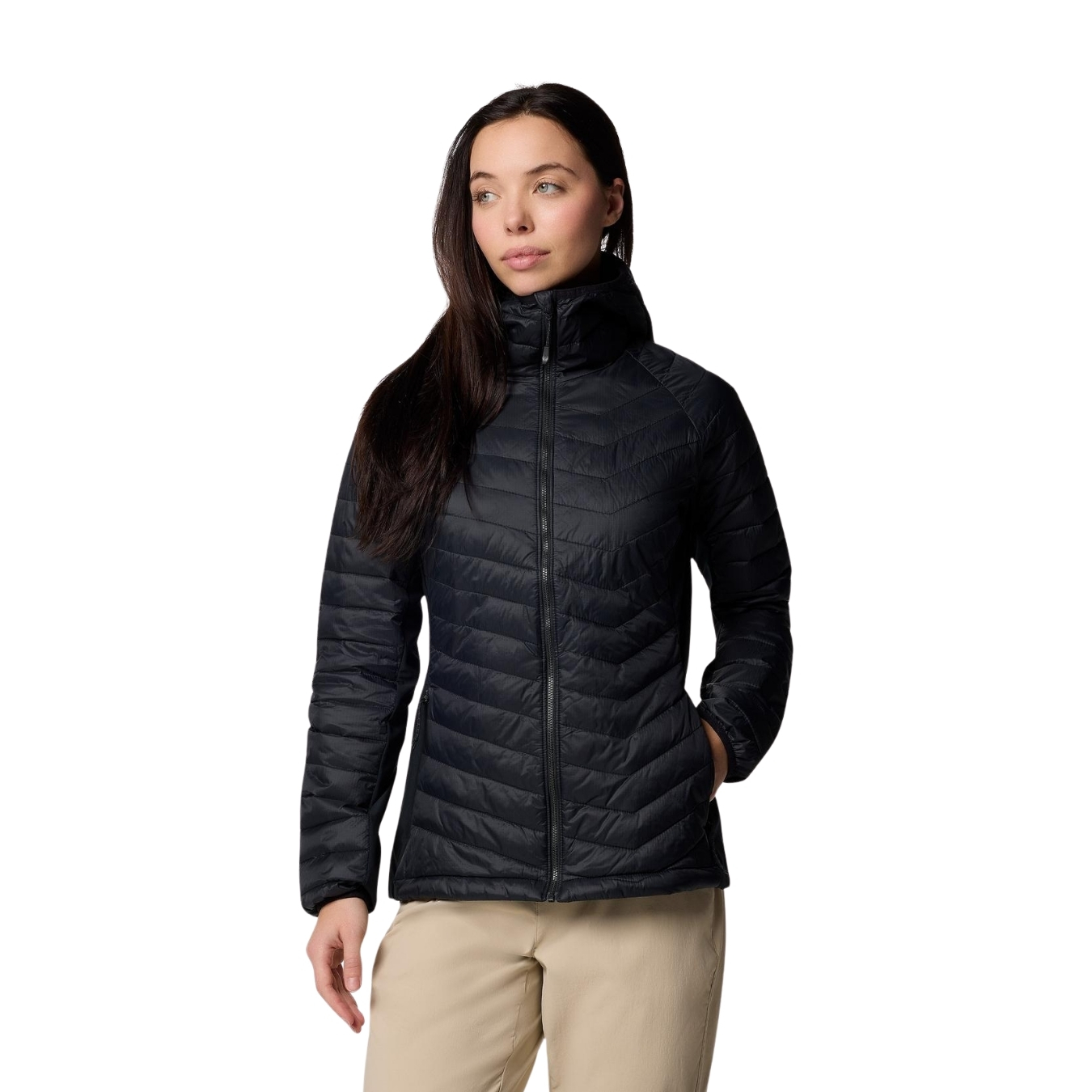 Columbia Womens Powder Pass II Hybrid Vest Zwart