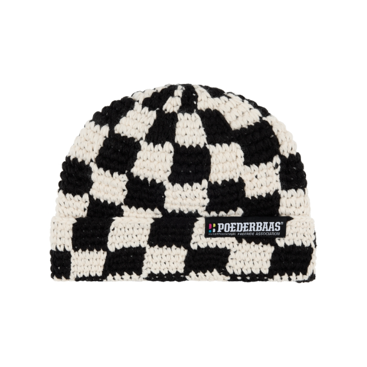 Poederbaas Checkerboard Beanie Zwart